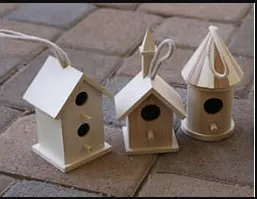 Handmade Raw Wood Birdhouse